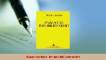 PDF  Spanisches Immobilienrecht  EBook