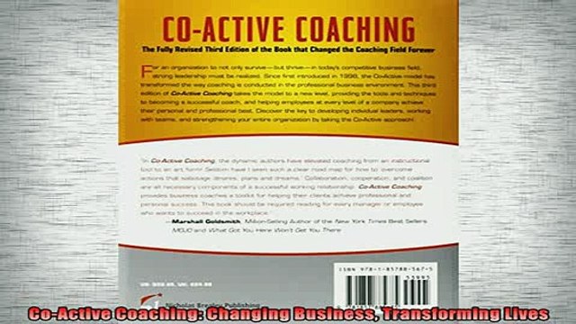 FREE EBOOK ONLINE CoActive Coaching Changing Business Transforming Lives Full Free