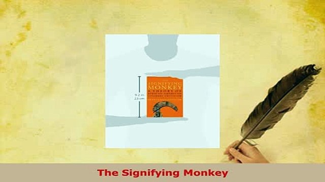 PDF The Signifying Monkey Read Online