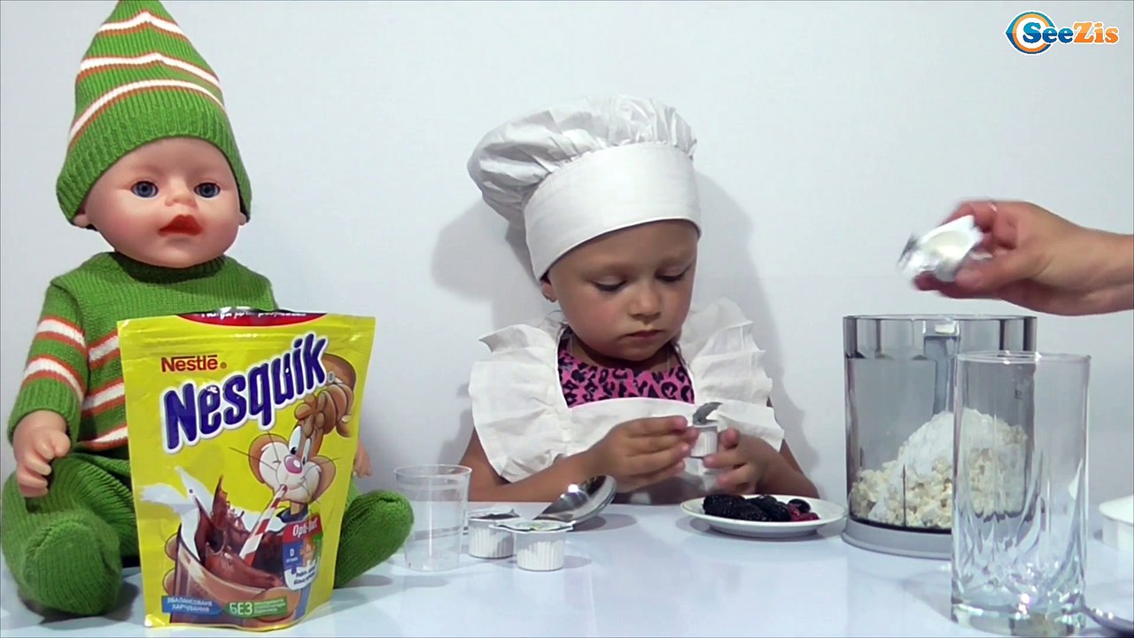 Doll Baby Born with Cook Yaroslava. Girl cooking Delicious Dessert. Video for kids. Dolls for babie