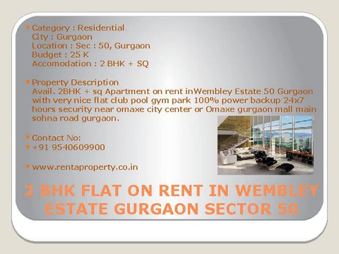 3BHK on Rent in Sohna Road Gurgaon - Rentaproperty.co.in