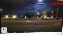 Fiery Meteor Caught on Police Dash Cam