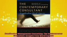 Downlaod Full PDF Free  Handbook of Management Consulting The Contemporary Consultant Insights from World Experts Full Free