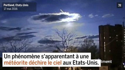 Un boule de lumière s'apparentant à une météorite fend le ciel américain