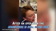 Kid wakes up from surgery and thinks he's a gangster