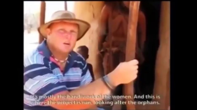 Himba tribes life at small african village red skin woman -