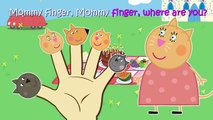 Peppa Pig Cat 4 Finger Family \  Nursery Rhymes Lyrics