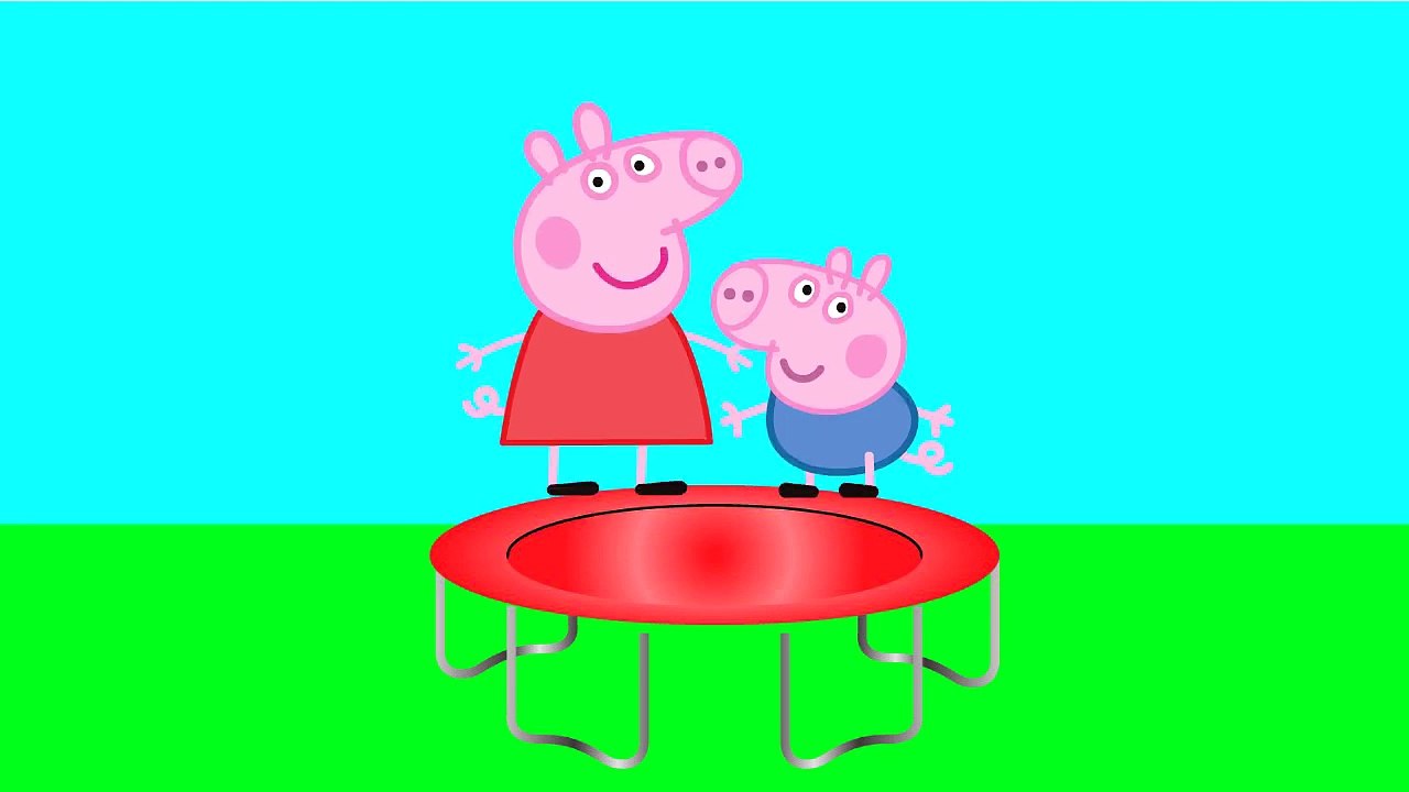 Peppa Pig Crying Little George and Peppa Pig Fell from the Trampoline and Crying New Episodes 2016