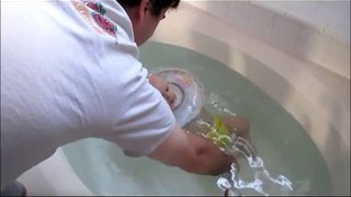 Cute Little Baby taking a Bath