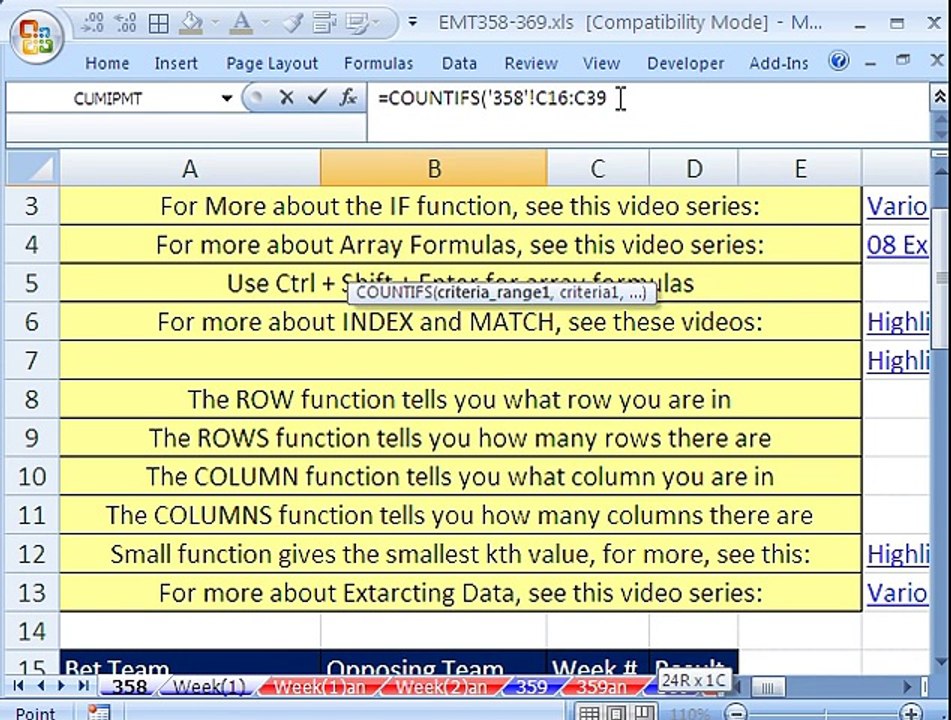 Excel Magic Trick 358_ Part 1_ Return Multiple Items From One Lookup Value for Table w Formula