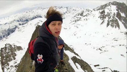 Risking my life on the top of the mountain