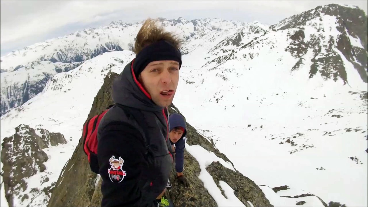 Risking my life on the top of the mountain