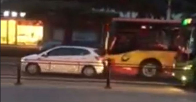 Insane Road Rage Crazed Bus Driver Takes Revenge