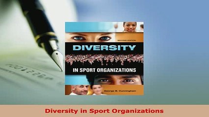 PDF  Diversity in Sport Organizations  EBook