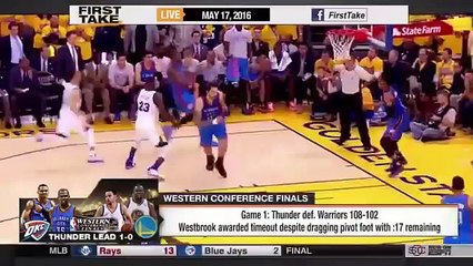 ESPN First Take 5-17-2016 - Game 1 - OKC Thunder Def. Warriors