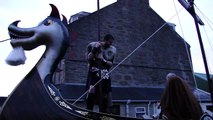 2011 Lerwick Up Helly Aa - Rigging Galley at Galley Shed #2.MP4
