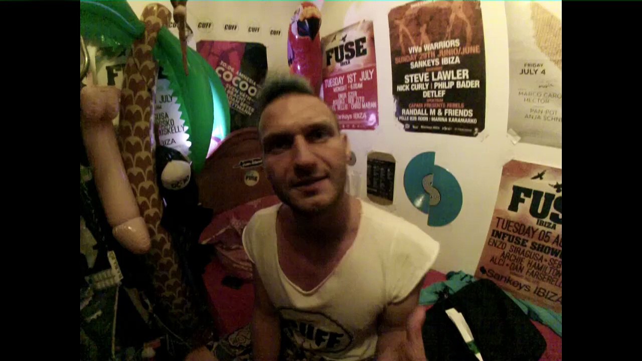 Crazy guy and his room