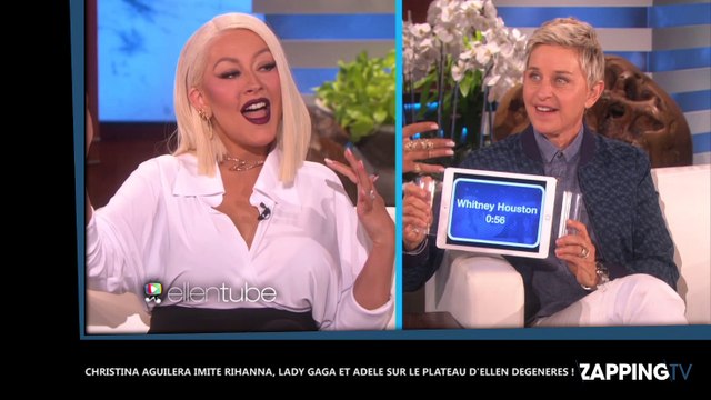 Christina Aguilera imite Rihanna, Lady Gaga et Adele sur le plateau d'Ellen DeGeneres ! (Vidéo)