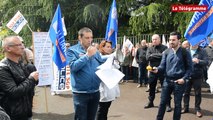 Rennes. 200 policiers devant l'hôtel de police