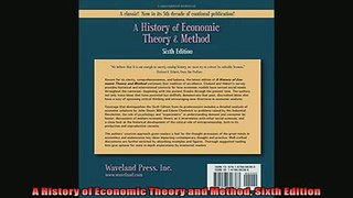 READ THE NEW BOOK   A History of Economic Theory and Method Sixth Edition  DOWNLOAD ONLINE