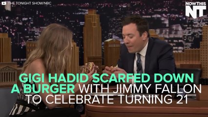Gigi Hadid Says She Eats Burgers To Stay Sane