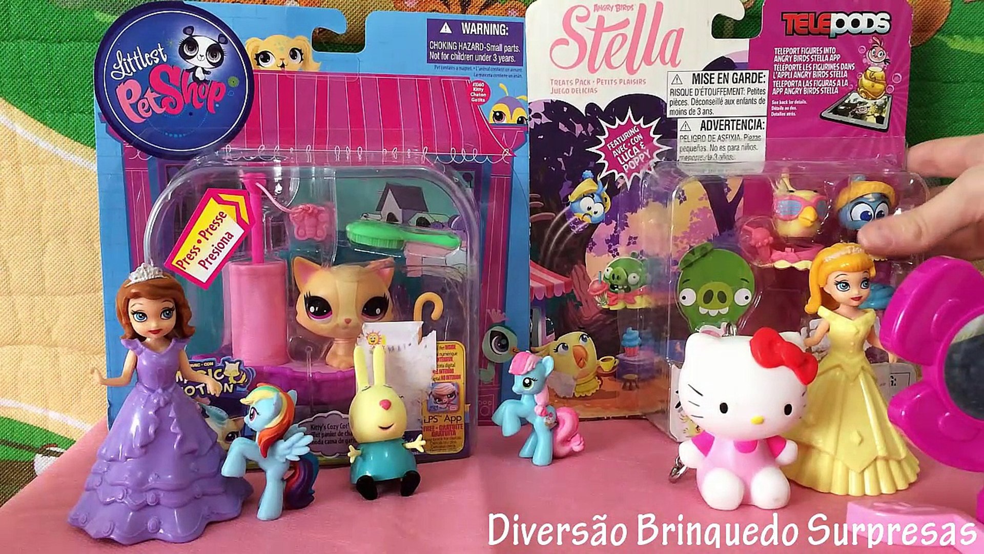 ⁣Littlest Pet Shop and Angry Birds Stella play doh toys brinquedos