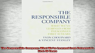 FREE PDF  The Responsible Company What Weve Learned From Patagonias First 40 Years  DOWNLOAD ONLINE