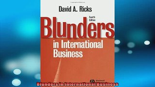FREE PDF  Blunders in International Business  BOOK ONLINE