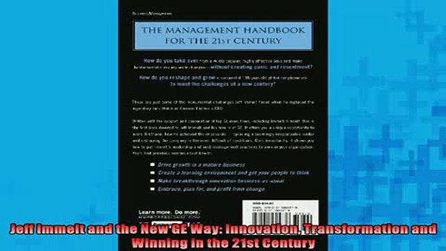 READ book Jeff Immelt and the New GE Way Innovation Transformation and Winning in the 21st Century DOWNLOAD ONLINE