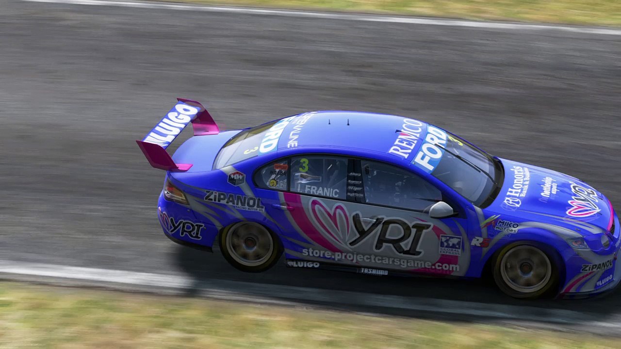 Project Cars Ruapuna Park GP TT Ford Falcon Supercar 1:18:521 stock tune