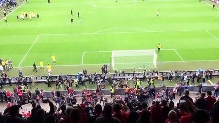 Liverpool fans Fight with Sevilla fans inside stadium before the game