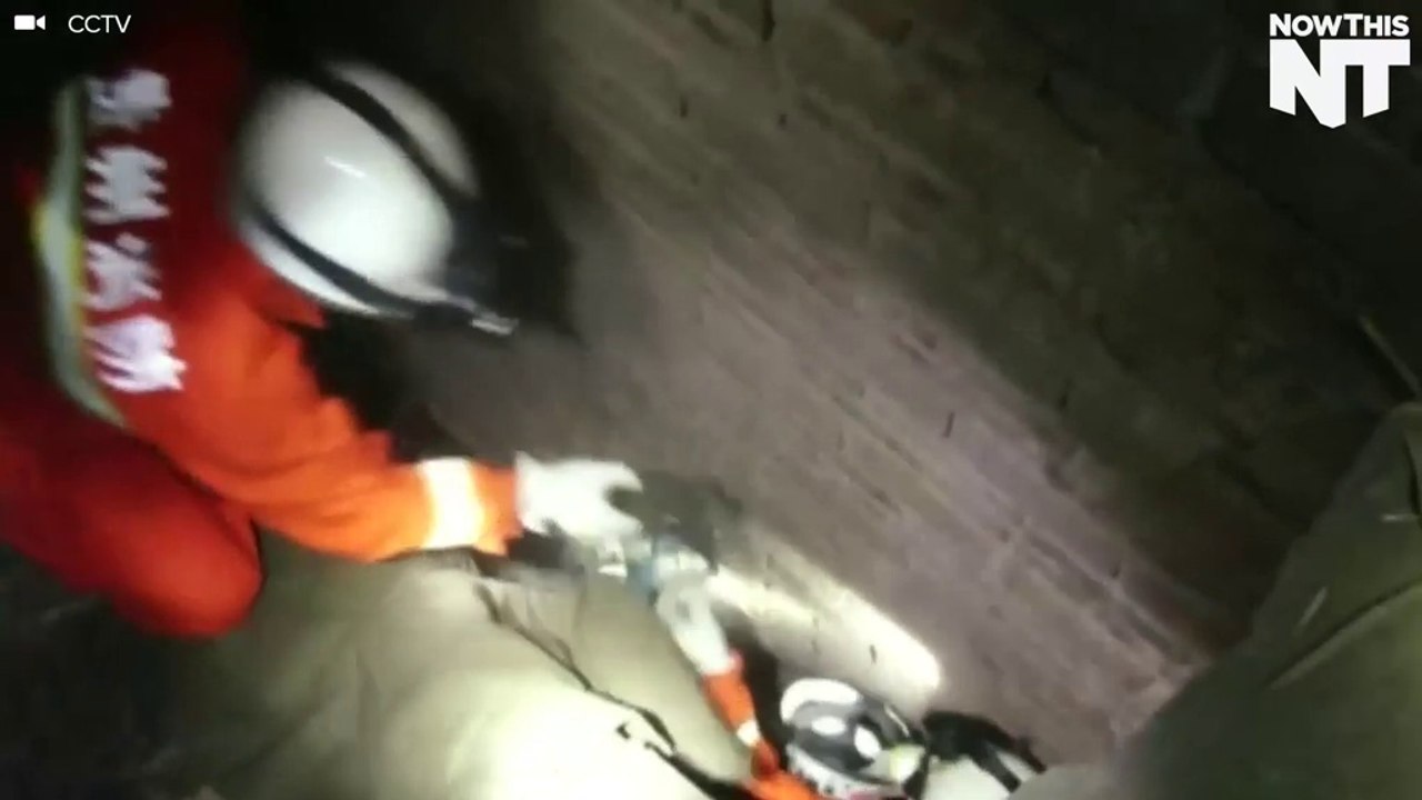 Drunk Man Gets Stuck Between 2 Walls