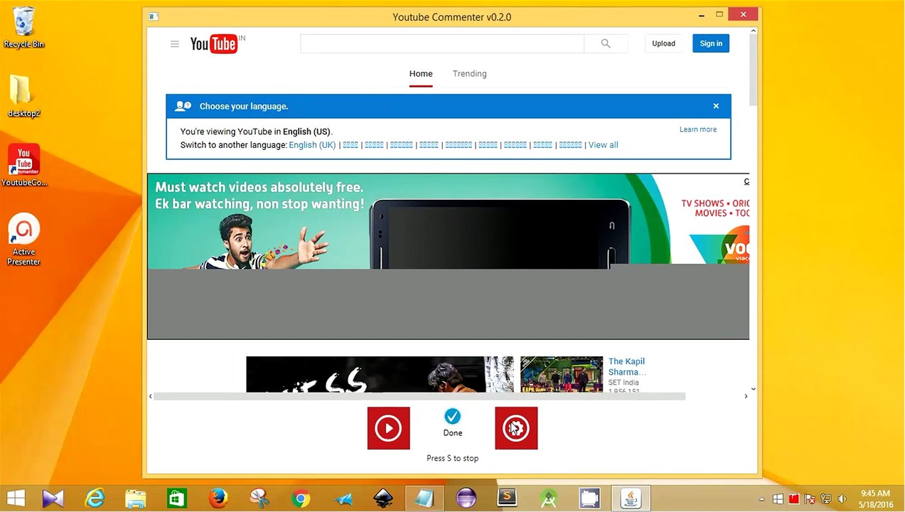 YouTube Comment bot