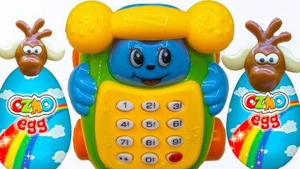 Oyuncak Telefon ile Ozmo Sürpriz Yumurta Açımı Çizgi Film Karakterleri