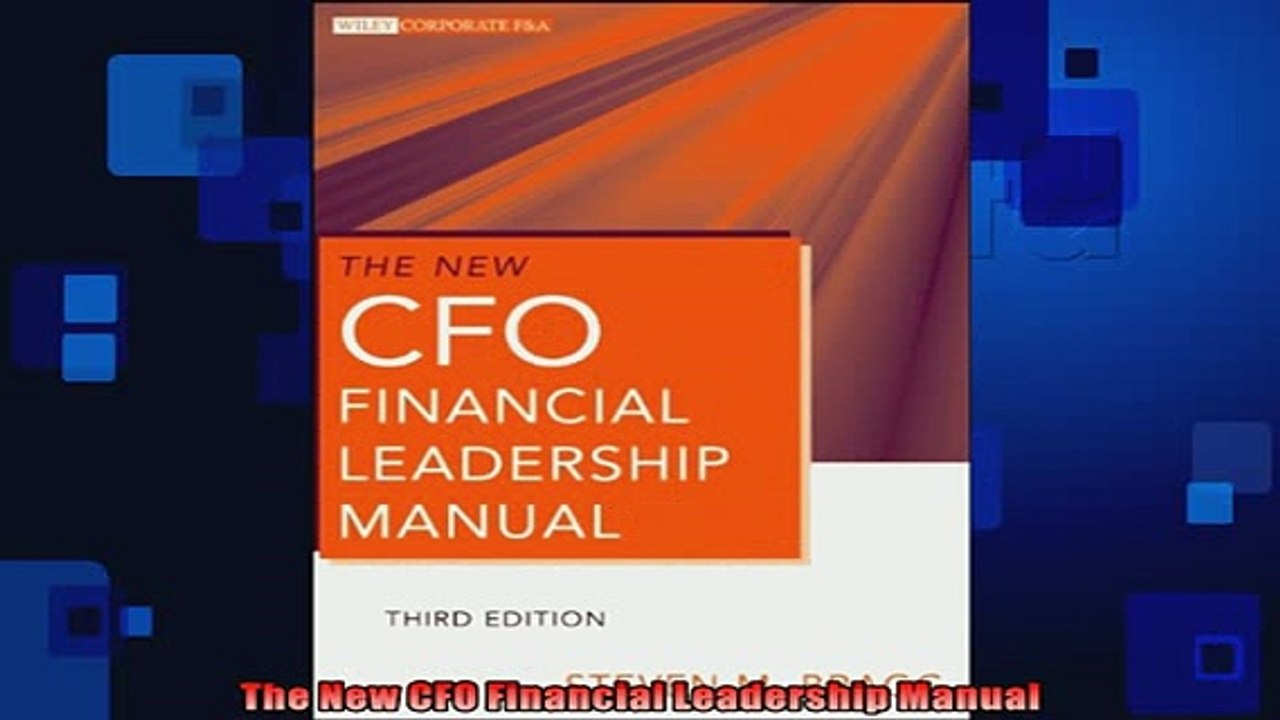 EBOOK ONLINE  The New CFO Financial Leadership Manual  FREE BOOOK ONLINE