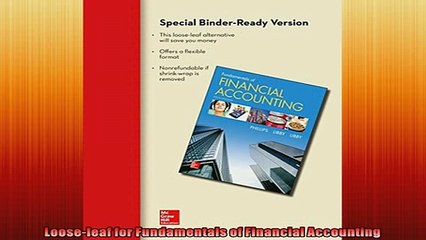 FREE DOWNLOAD  Looseleaf for Fundamentals of Financial Accounting  BOOK ONLINE
