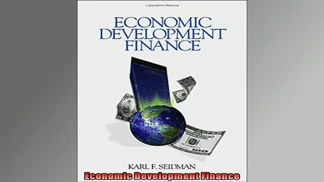 FREE PDF  Economic Development Finance  BOOK ONLINE