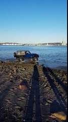 Drunk guy doesn't know how to off-road and ruins nice jeep