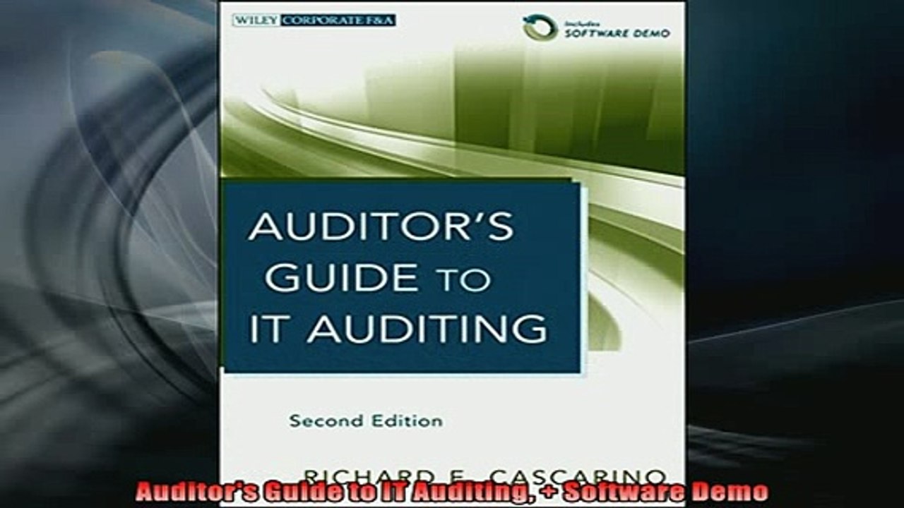 FREE DOWNLOAD  Auditors Guide to IT Auditing  Software Demo  FREE BOOOK ONLINE