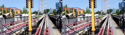 ROLLER COASTER Top Thrill Dragster Front Seat POV Cedar Point Side by side SBS Virtual Reality VR