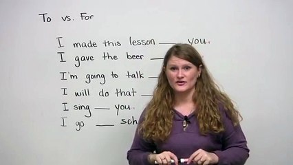 English Speaking "Learn To and For" by Ronnie
