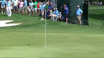 Andrew Loupe's flop shot lips out of the cup at Wells Fargo
