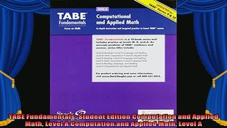 best book  TABE Fundamentals Student Edition Computation and Applied Math Level A Computation and