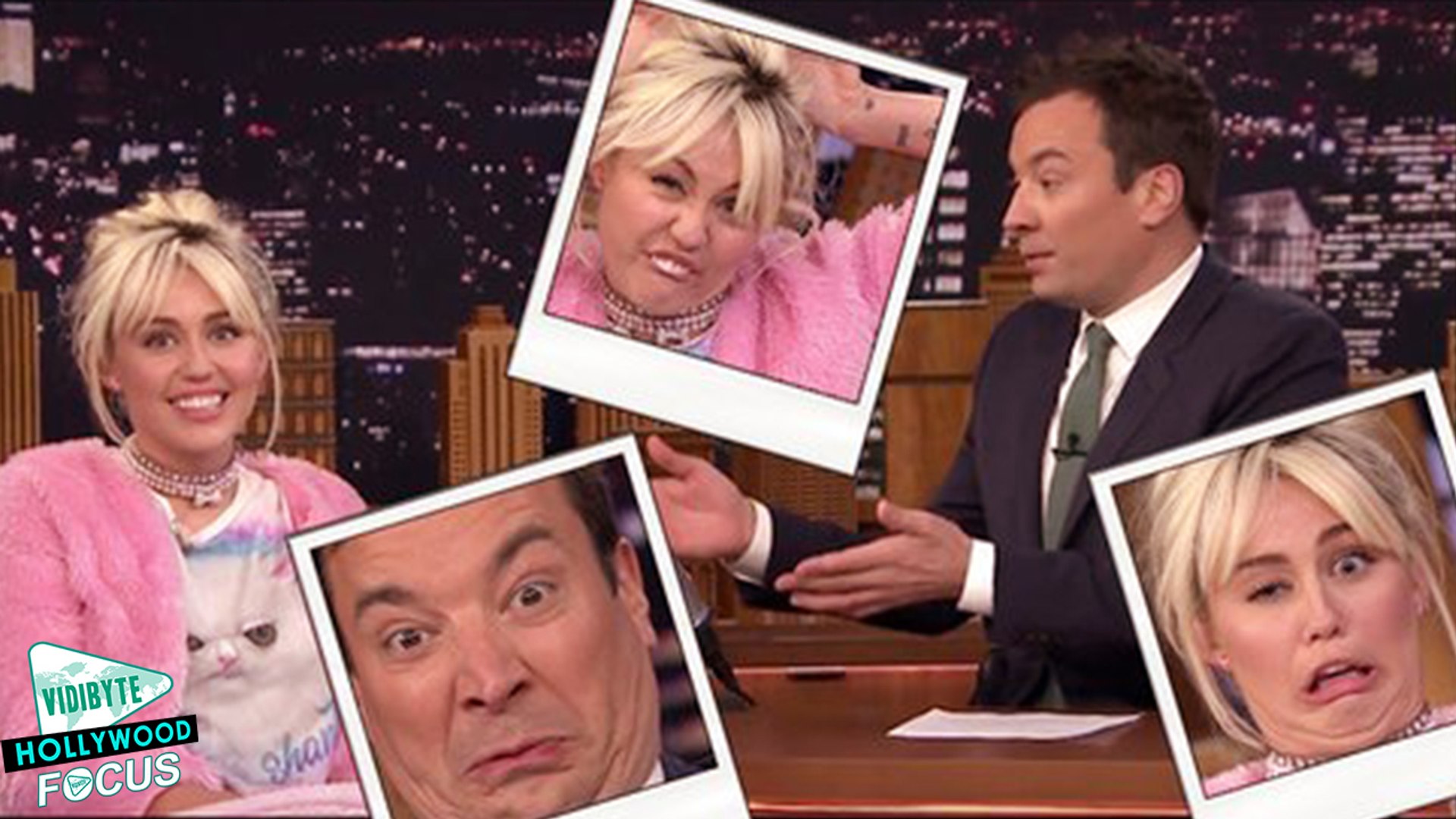 Miley Cyrus and Jimmy Fallon Battle in Epic 'Funny Face Off'