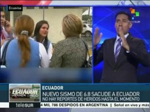 Nuevo sismo en Ecuador de 6.8 grados Richter no ha dejado víctimas