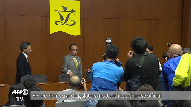 Hong Kong pro-democracy legislators meet top Chinese official