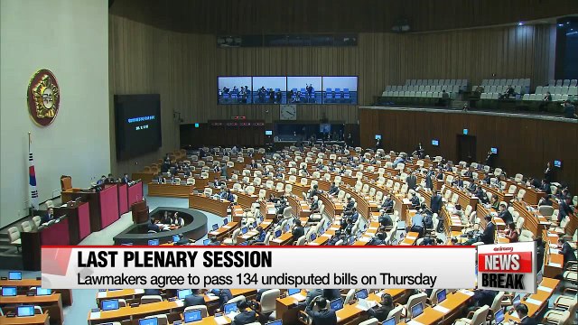 Lawmakers agree to pass 134 undisputed bills at final plenary session