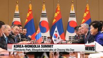 Korea, Mongolia agree to expand flights, economic cooperation at summit