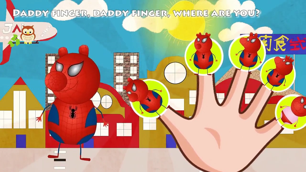 Spider man Peppa Pig Daddy Finger Finger Family Songs Finger Family Collection