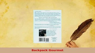 PDF  Backpack Gourmet Ebook